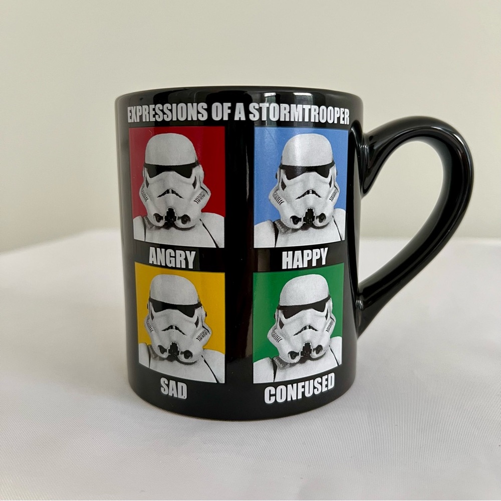 Star Wars Stormtrooper Expressions Black Ceramic Mug - Novelty Home Dining